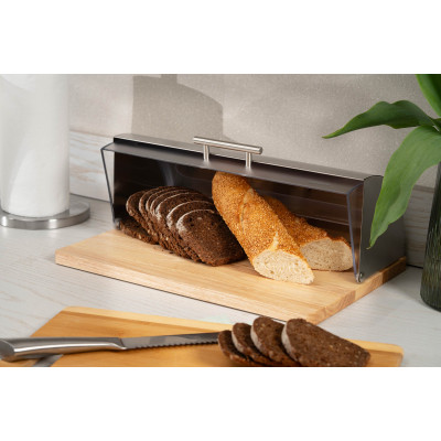 Хлібниця Ardesto Gemini 39х27х15см, дерево, пластик, нержавіюча сталь (AR0914GB) Вінниця - фото 4
