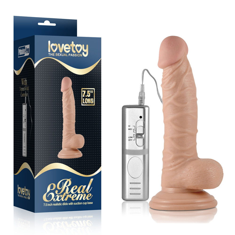 Вібратор - Real Extreme Vibrating Dildo 7.5" Sex Aura Київ - фото 1