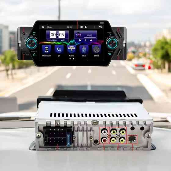 Мультимедийная 1DIN автомагнитола 5'' PA 455U: Bluetooth, сенсорный TFT дисплей, MP5/MP3, USB, AUX,  Киев