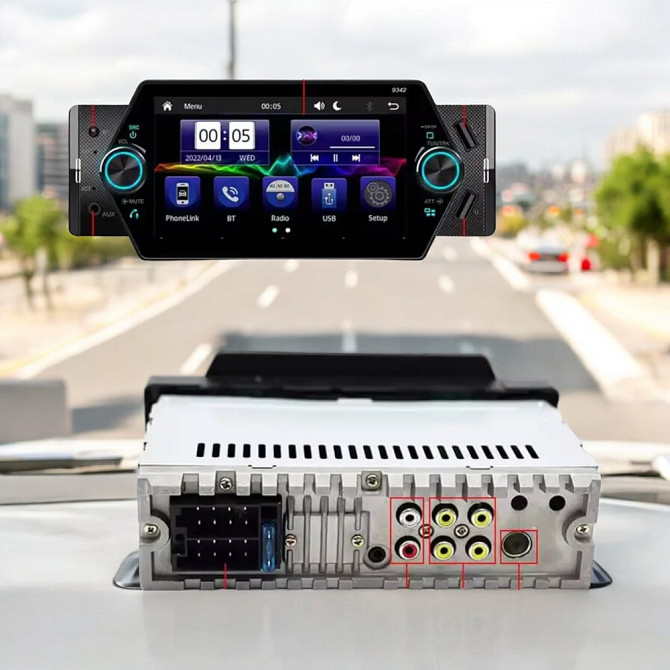 Мультимедийная 1DIN автомагнитола 5'' PA 455U: Bluetooth, сенсорный TFT дисплей, MP5/MP3, USB, AUX,  Киев - изображение 1