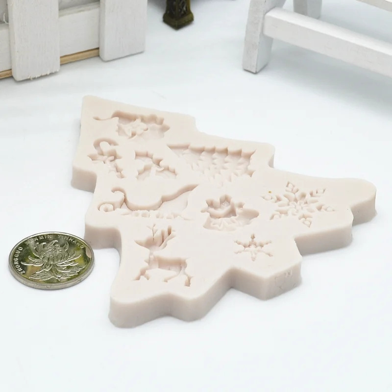 Силиконовый молд Елка 103 на 92 мм бежевый Киев - изображение 7