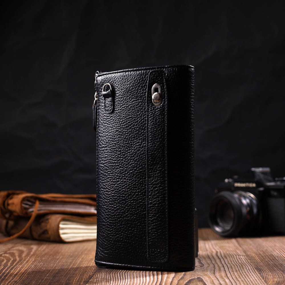 Функциональный мужской клатч из натуральной кожи флотар BOND 22050 Черный Киев - изображение 2