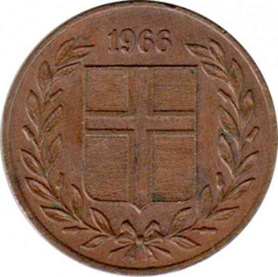 Ісландія 1966 рiк 5 аурар. Полтава
