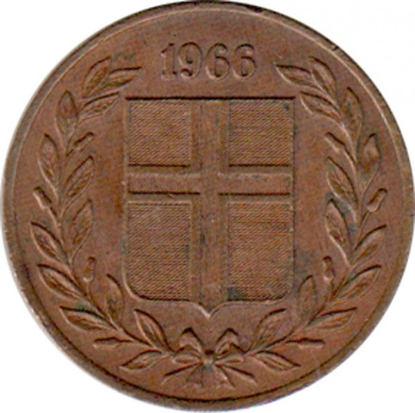 Ісландія 1966 рiк 5 аурар. Полтава - изображение 1