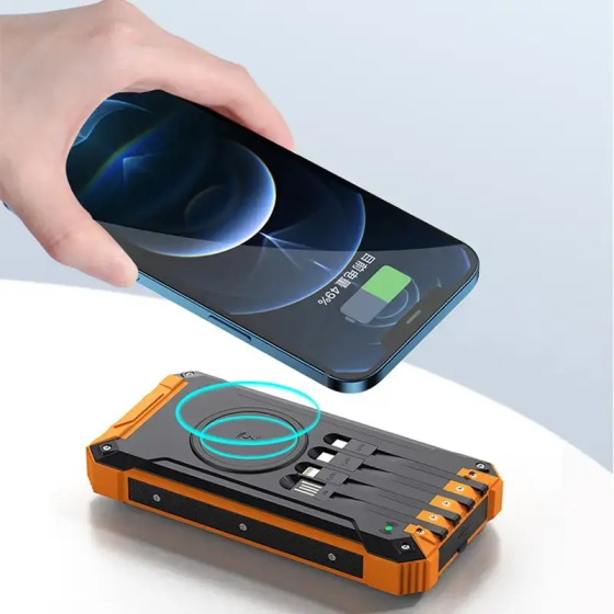 Зарядное устройство на солнечных батареях IBattery LS45 25000mah c фонариком и беспроводной зарядкой Винница