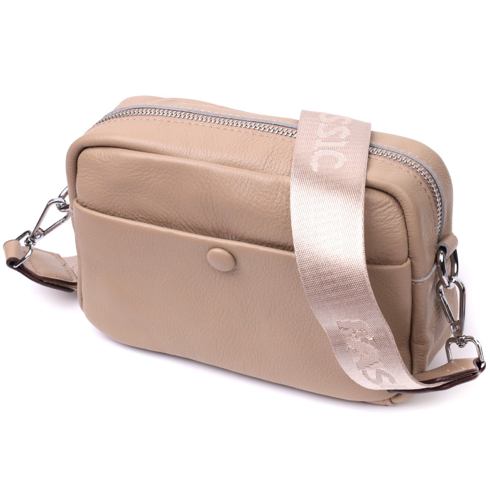 Сумка для женщин из натуральной мягкой кожи Vintage 22437 Бежевая Киев - изображение 1