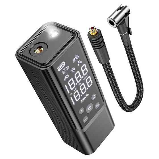 Автомобільний насос HOCO ZP7 Maddy portable smart air pump Black 6942007614511 Одеса