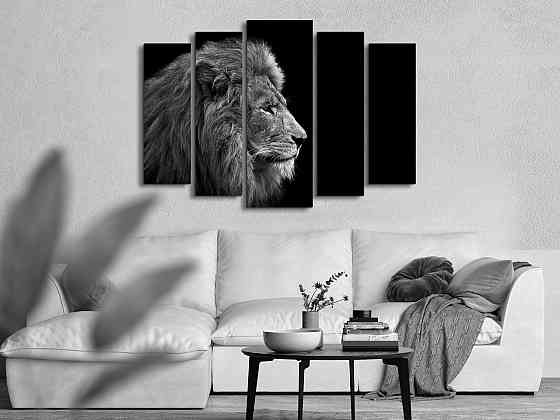 Модульна картина Лев Тварини Art-318_5 ( 80х118см ) Київ