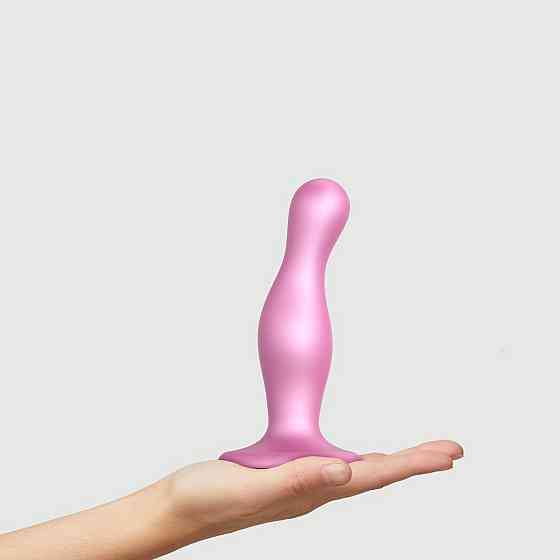 Насадка для страпона Strap-On-Me Dildo Plug Curvy Rose Dragee Metallic M Sex Aura Киев