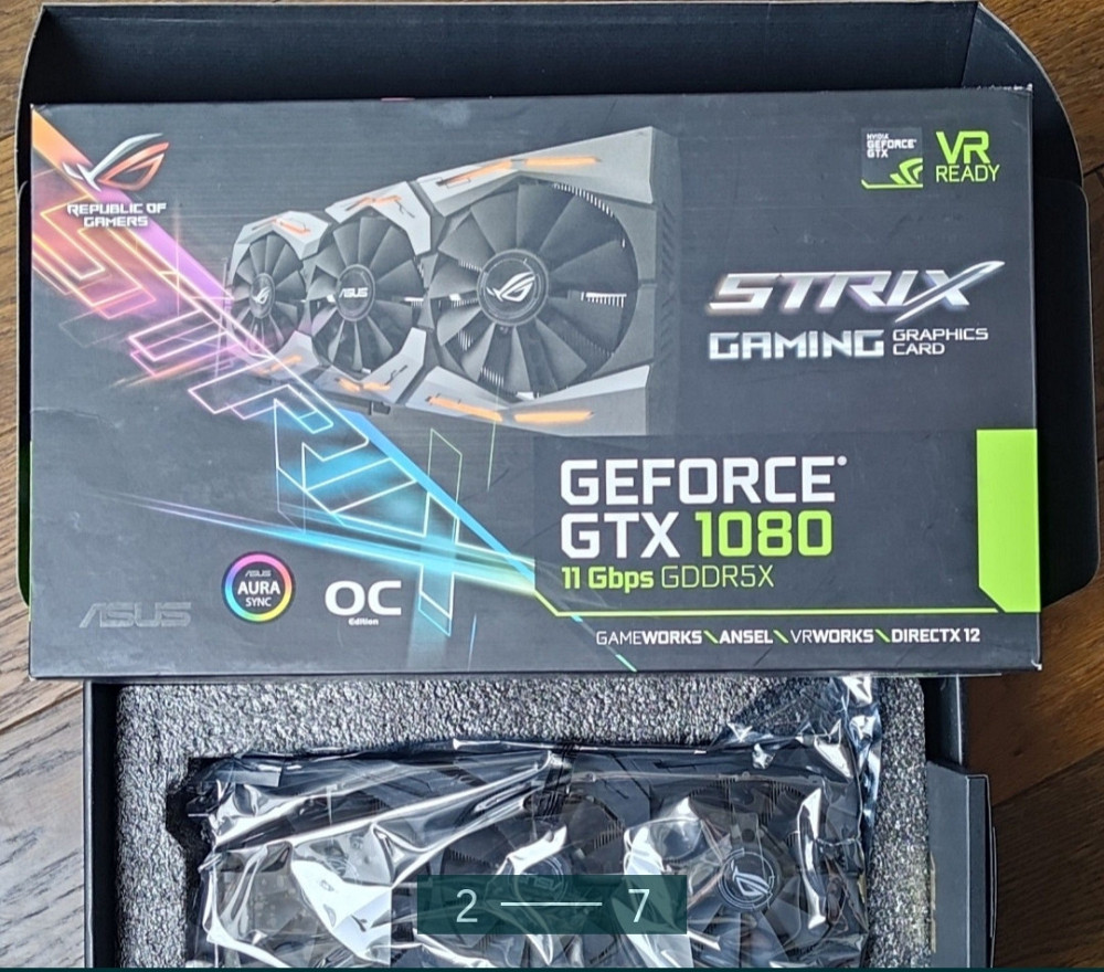 Видеокарта: ASUS GEFORCE GTX 1080 ROG Strix OC 8Gb.100% Киев - изображение 2