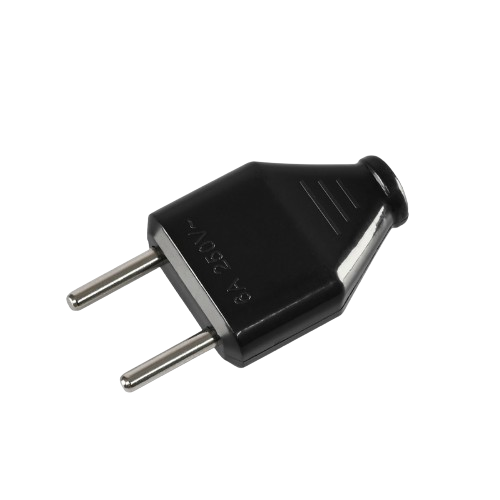 Вилка мережева без заземлення 6А чорна Standard Titanum Житомир - изображение 2