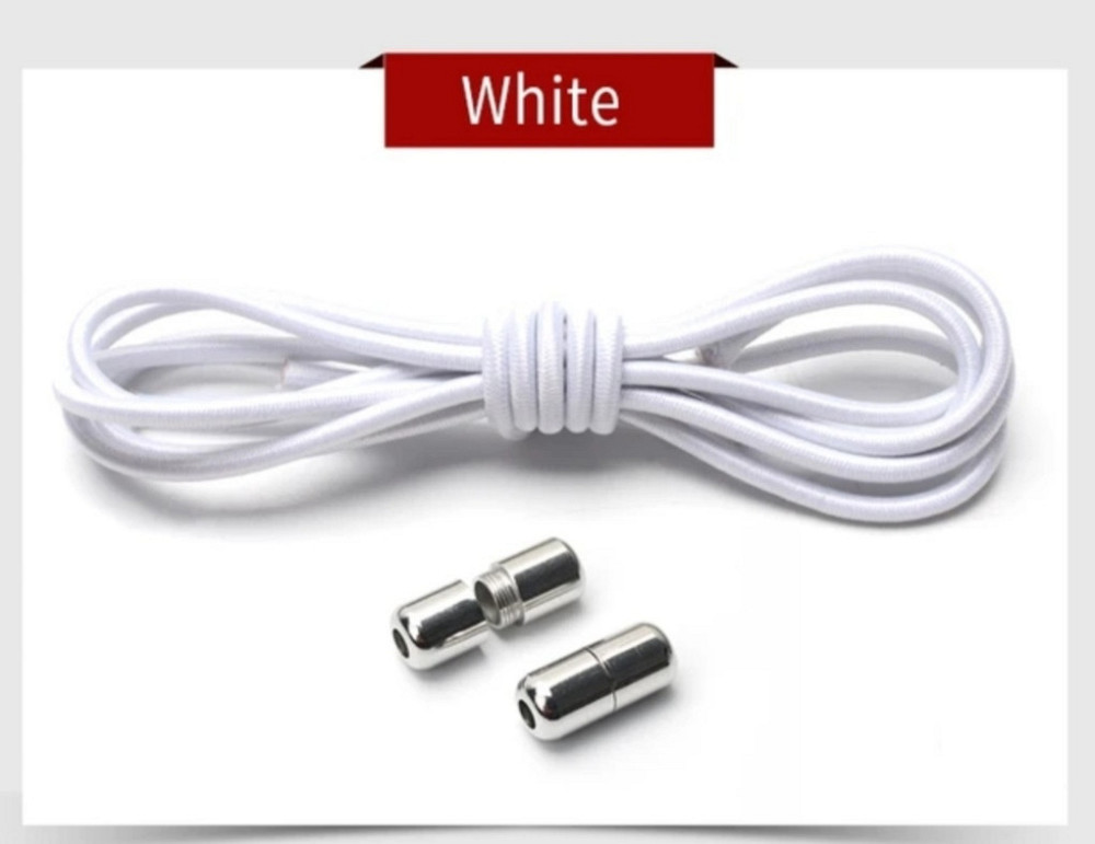 Шнурки еластичні з циліндричною застібкою Білий Смела - изображение 1