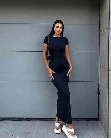 Женское стильное элегантное длинное платье из качественной вискозы Графит, 42/44 Одесса