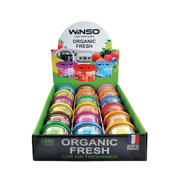 Ароматизатор повітря Winso Organic Fresh 40 г MIX №1 (18 шт/бокс) Ковель - фото 1