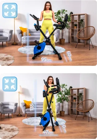 Велотренажер магнітний TINY THUNDER чорно-синій Київ