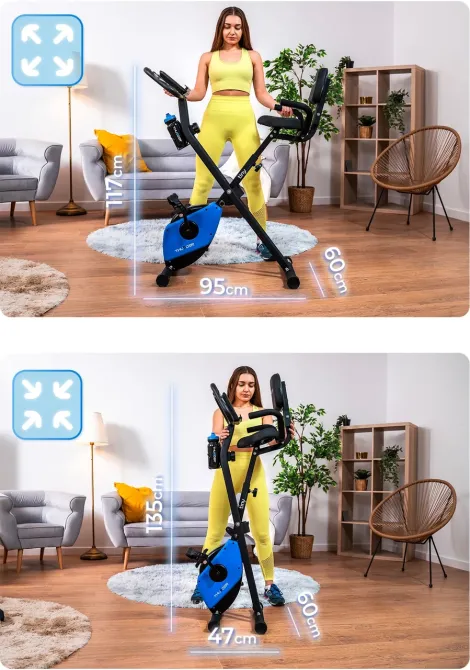 Велотренажер магнітний TINY THUNDER чорно-синій Київ - фото 3