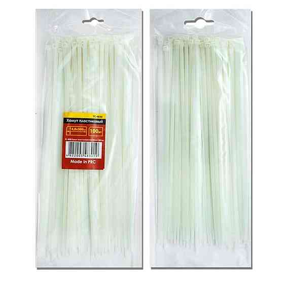 Хомут пластиковый 2,5*100 мм, (100 шт/уп.), белый Мукачево