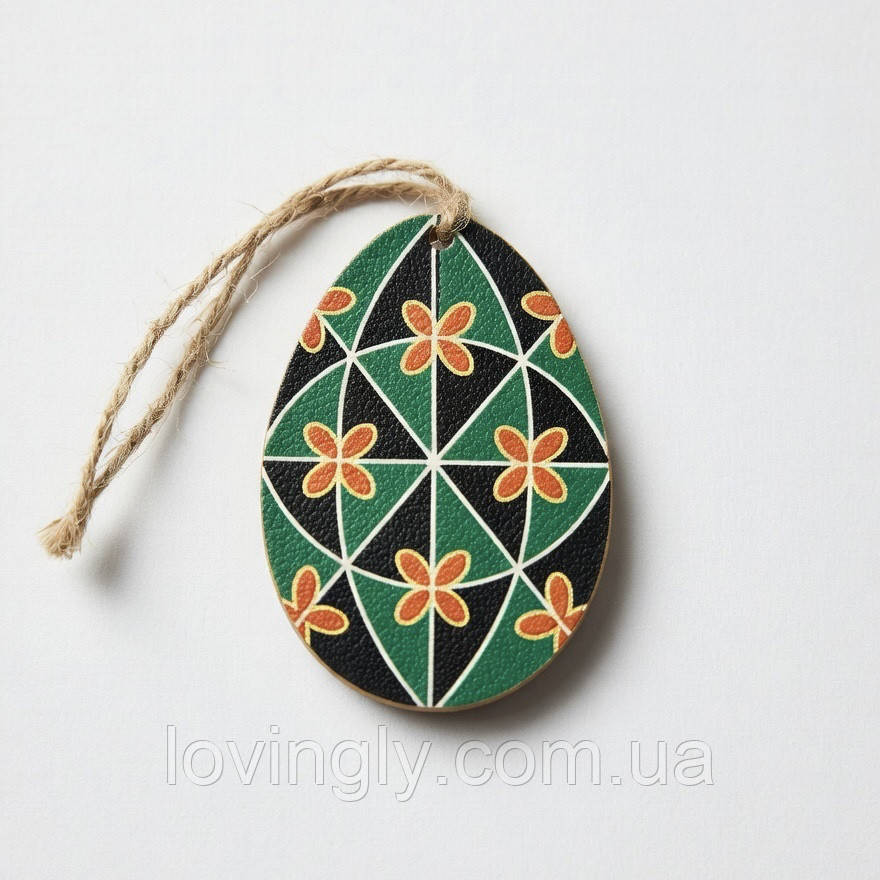 Пасхальный декор крашенка традиционный орнамент фанера 65×45 мм Ирпень - изображение 2