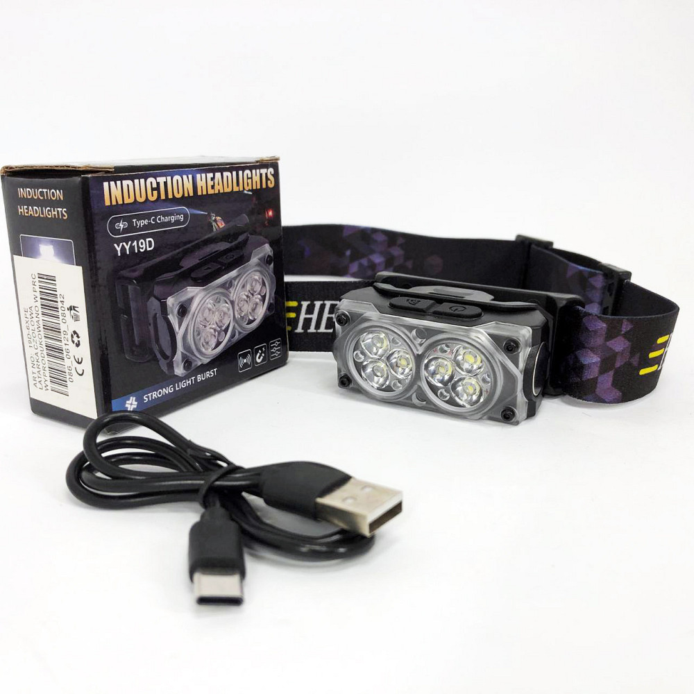 Налобный фонарик bailong YY-19D-6SMD, Яркий светодиодный мощный фонарь, Фонарик на голову для работы DZ-20 Львов - изображение 7