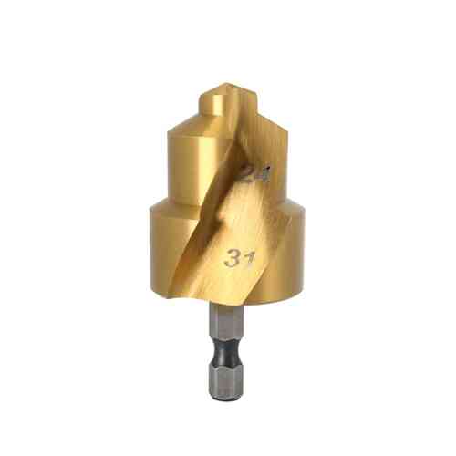 Ступенчатое сверло 24-31мм для PPR труб и восстановления фитингов, титан Вінниця