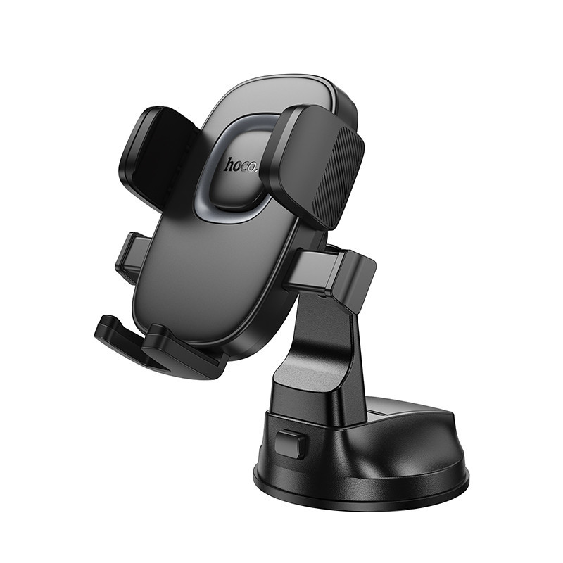 Автотримач для телефона HOCO H76 Crown one-button car holder(center console) Black Metal Gray Одеса - фото 1