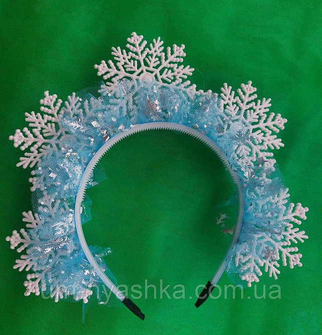 Обруч обідок Сніжинка корона Снігова королева Кривий Ріг - фото 1