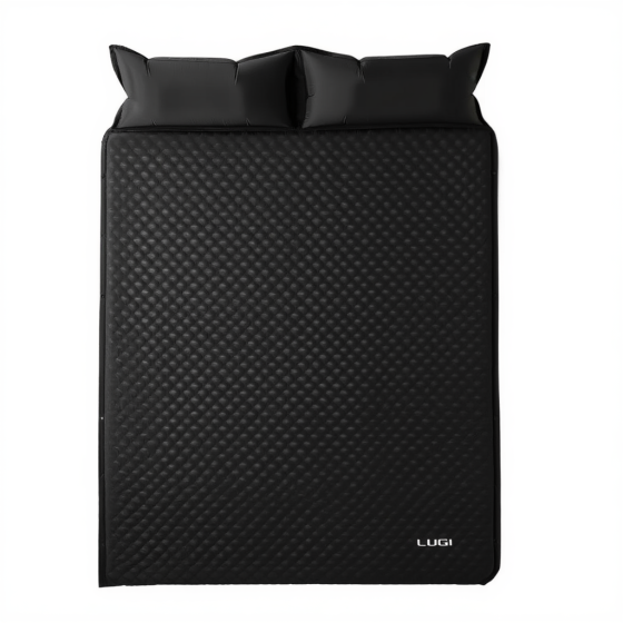 Надувний матрац 190х130 см похідний туристичний Camping килимок самонадувний для намету кемпінгу відпочинку сну Чорний LU-027B Київ