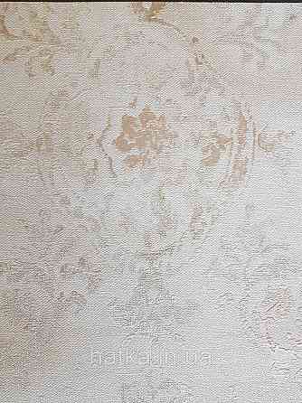 Шпалери вінілові на флізеліні AS creation Garda 1.06Х10.05 класика дамаск вензель срібло бронза на бежевому Київ