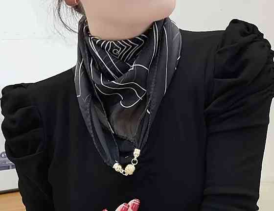 Шарф жіночий з магнітною застібкою Синій Сміла