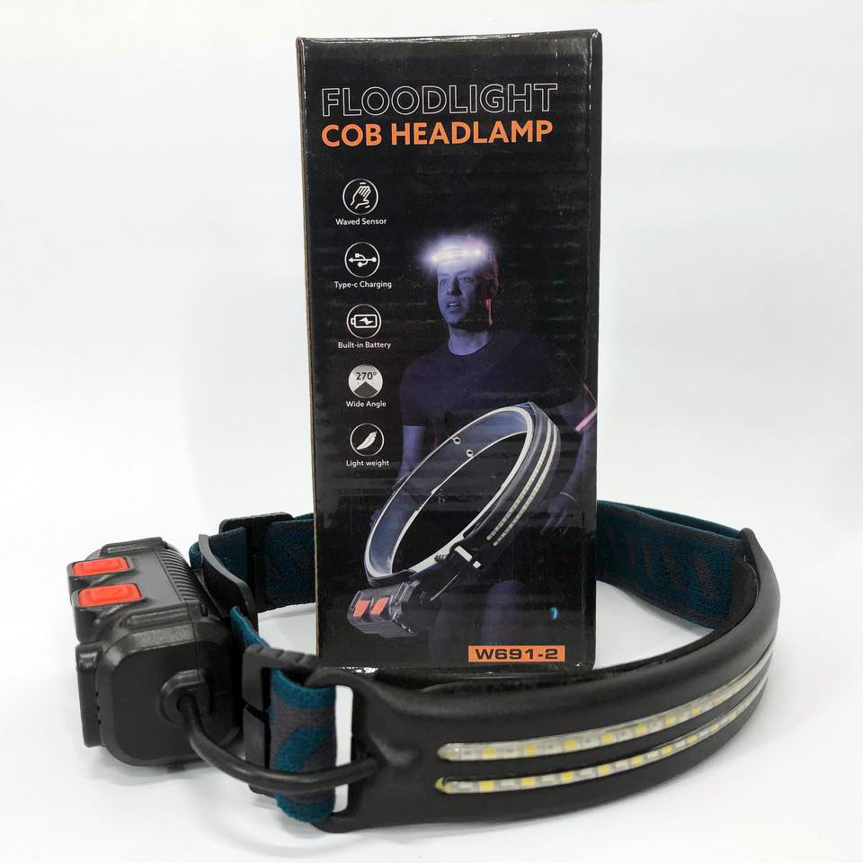 Налобний світлодіодний ліхтар BL-W691-2COB, Потужний тактичний ліхтар світлодіодний SB-13 Львів - фото 2