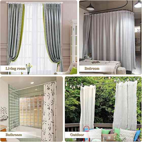 Кольца для штор RN-CUR 50 шт белые 37 мм металлические тихие с крючками набор для карниза Киев