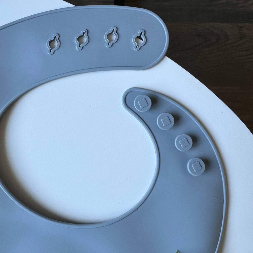 Набор детской силиконовой посуды 9 предметов на присосках Цвет серый пакунок малюка Киев - изображение 3