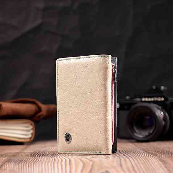 Надійний жіночий гаманець з якісної натуральної шкіри ST Leather 19461 Різнокольоровий Київ