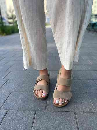 ALLSY Босоніжки жіночі бежеві з натуральної замші ALLSY R3268-15 літні відкриті/Бісоніжки на ли Коломыя