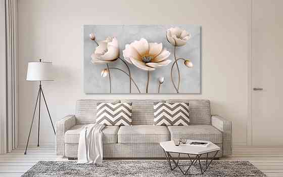 Картина холст у вітальню / спальню   Маки    MLP_75 ( 60х30см ) 80x120 см Київ