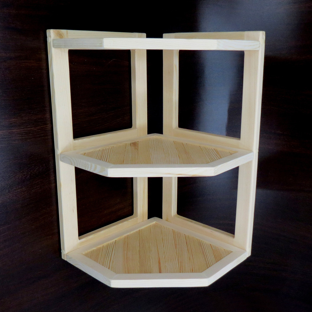 Угловая настенная полка 