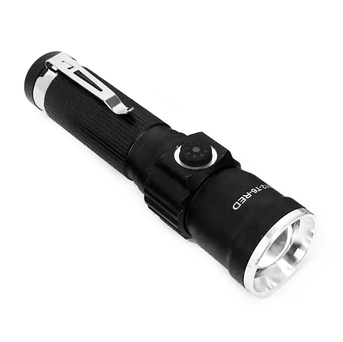 Ручний ліхтар Police PLD-1812-T6 (Red), 1x18650, індикація заряду, ЗП Type-C, zoom Дніпро - фото 3