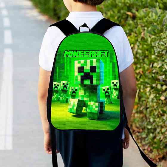 Рюкзак дитячий майнкрафт Кріпер "Minecraft" 34х27см, міський ранець для хлопчика (00524) Київ