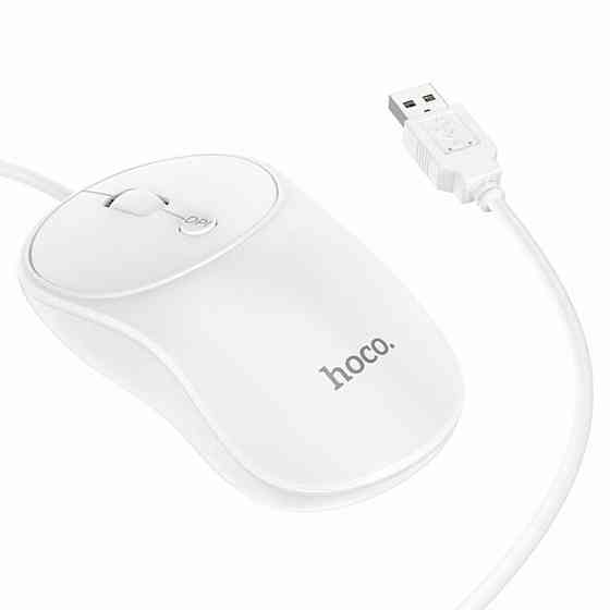 Миша HOCO GM13 Esteem business wired mouse White Киев
