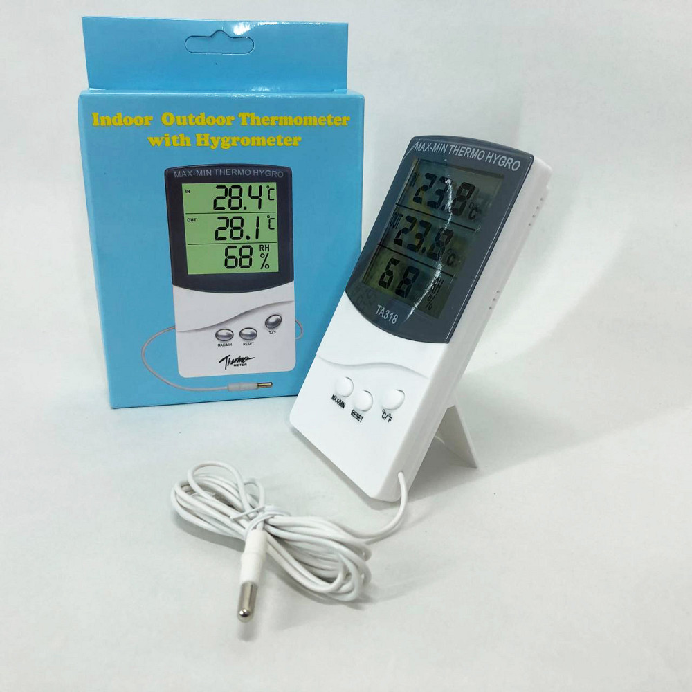 Годинник із дисплеєм температури та вологості повітря TA, Прилад термометр гігрометр ED-58 Львів - фото 10