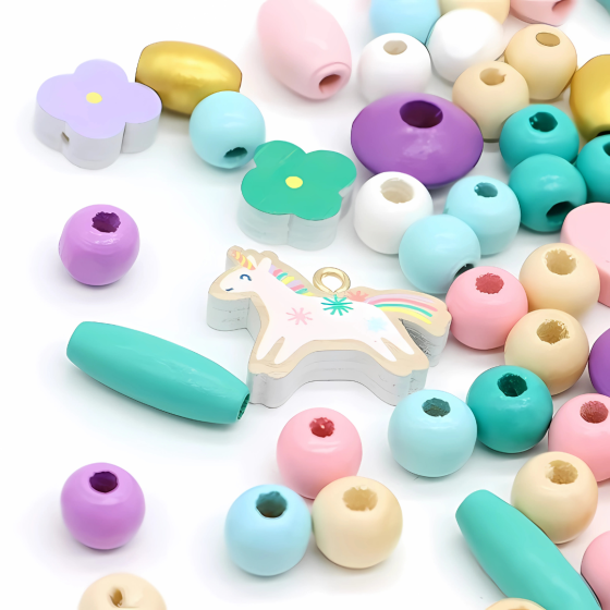 Набір для творчості та створення браслетів, прикрас з намистин дитячий «Єдиноріг» подарунок для дівчаток 6-12 років Кам'янець-Подільський