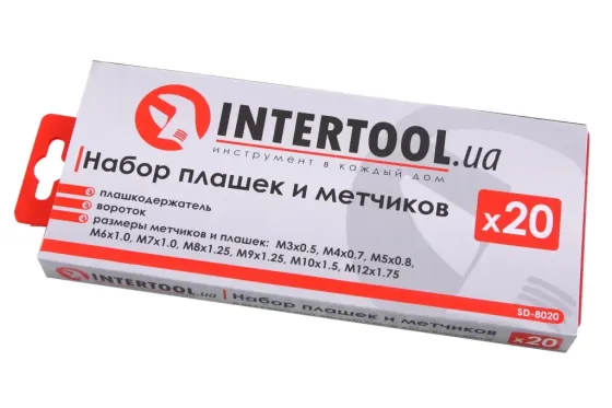 Набір плашок і мітчиків Intertool (20 ед.) М3-М12 Вінниця