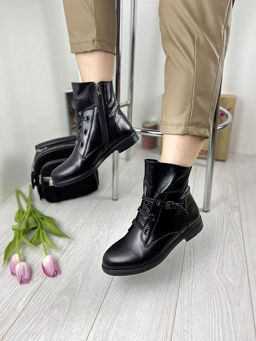 Olli Черевики жіночі OLLI чорні натуральна шкіра весна-осінь 37р. (K-7-9104 3088) Коломыя - изображение 5