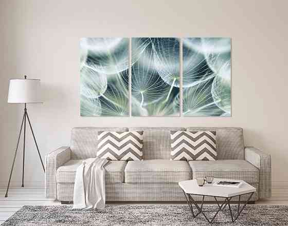 Модульна картина у вітальню/ спальню  Кульбаба   ART-299_3A Київ