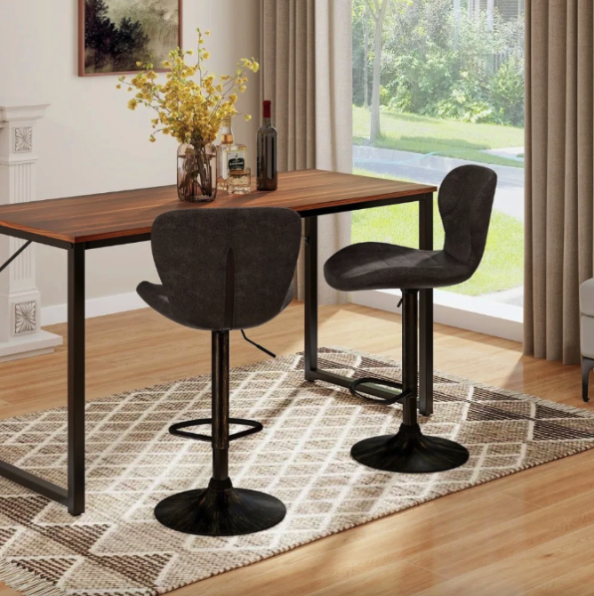 Комплект барных стульев Costway Dantes со спинкой в стиле Loft Киев - изображение 3