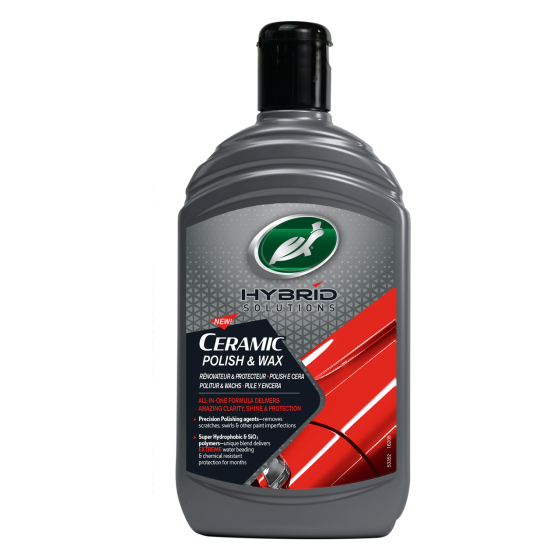 TURTLE WAX 53352 — Поліроль-реставратор кузова з керамікою HS Ceramic Polish-n-Wax 500 мл | Блиск, відновлення кольору та керамічн Ковель