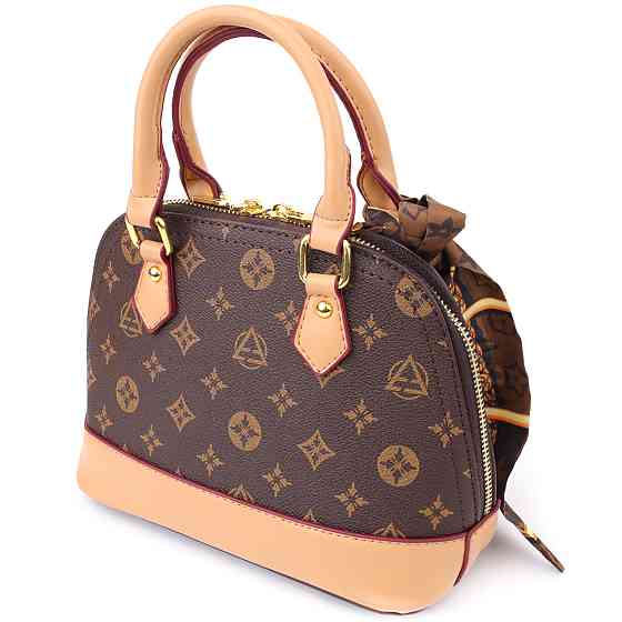 Каркасна жіноча сумка з екошкіри Vintage sale_15152 Коричневий Київ