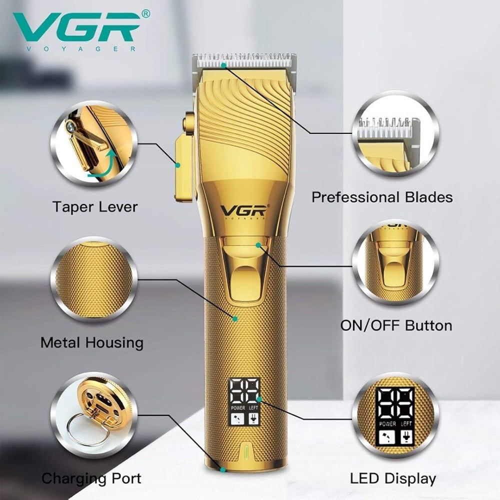 Універсальна Машинка для стрижки волосся VGR V-280 До 200 хвилин без підзарядки, змінні насадки Одеса - фото 6