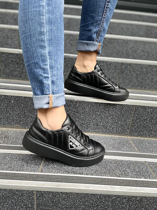 ALEX BENZ Кросівки жіночі ALEX BENZ 1016 чорні (весна-осінь, шкіра натуральна) (4774) Коломия - фото 4