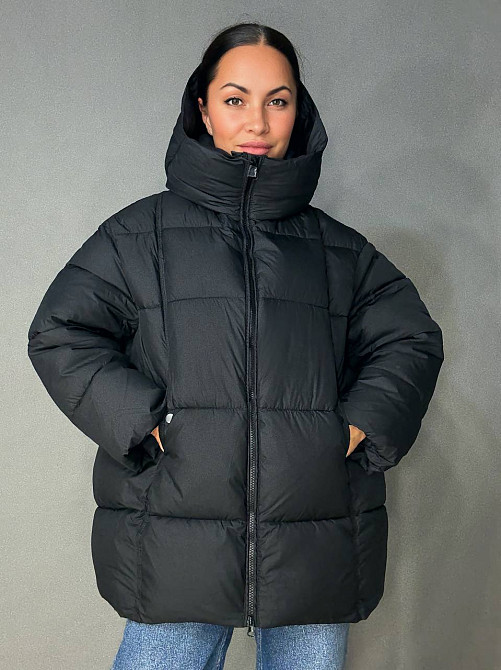 Куртка жіноча Lady Yep 10036 парка пуфер оверсайз з капюшоном чорна, чорний, 42 Київ - фото 9